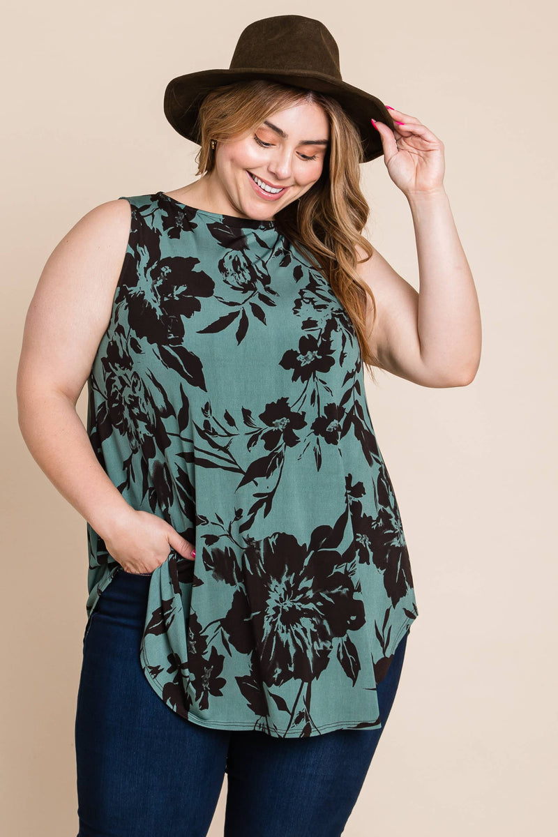 Floral Tunic Tank - Plus