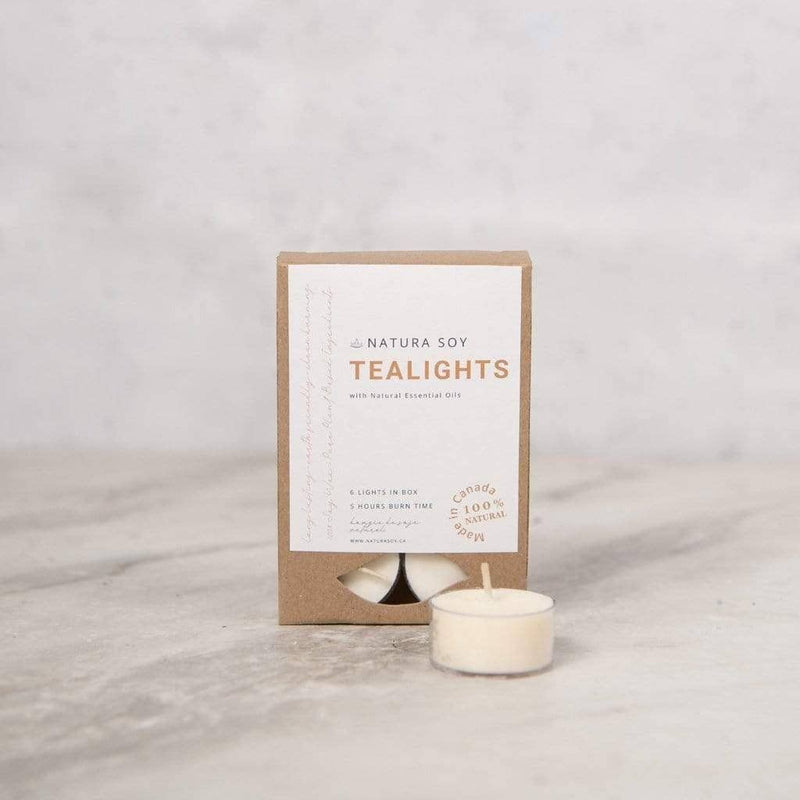 Natura Soylights - Natura Soy Tealights 6-Pack Tea Light Candles: Unscented