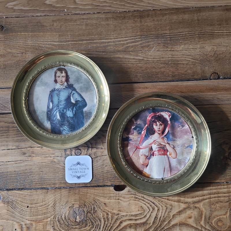 STV27 Brass Plates with Vintage Portraits