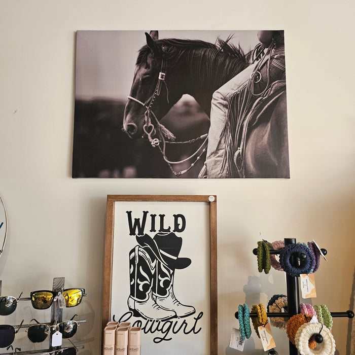 Wild M Photo Print - Cowboy (Black and White)