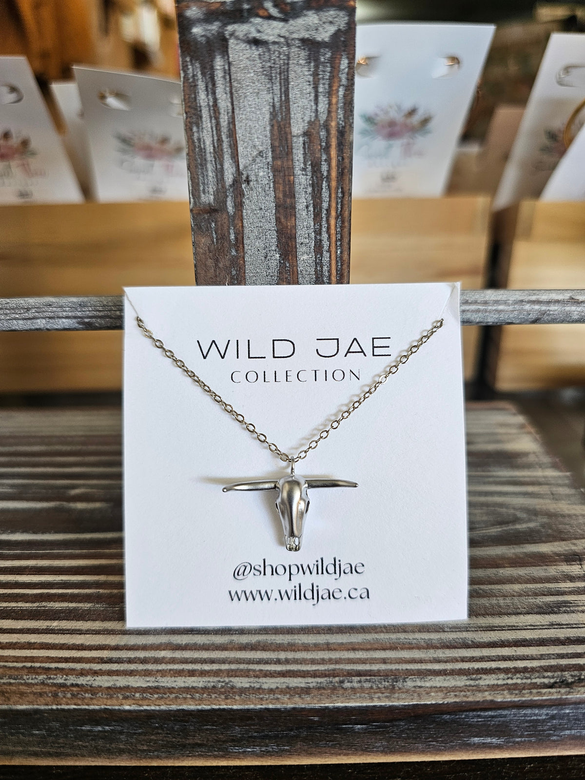 Wild Jae Collection - Steer Skull Necklace