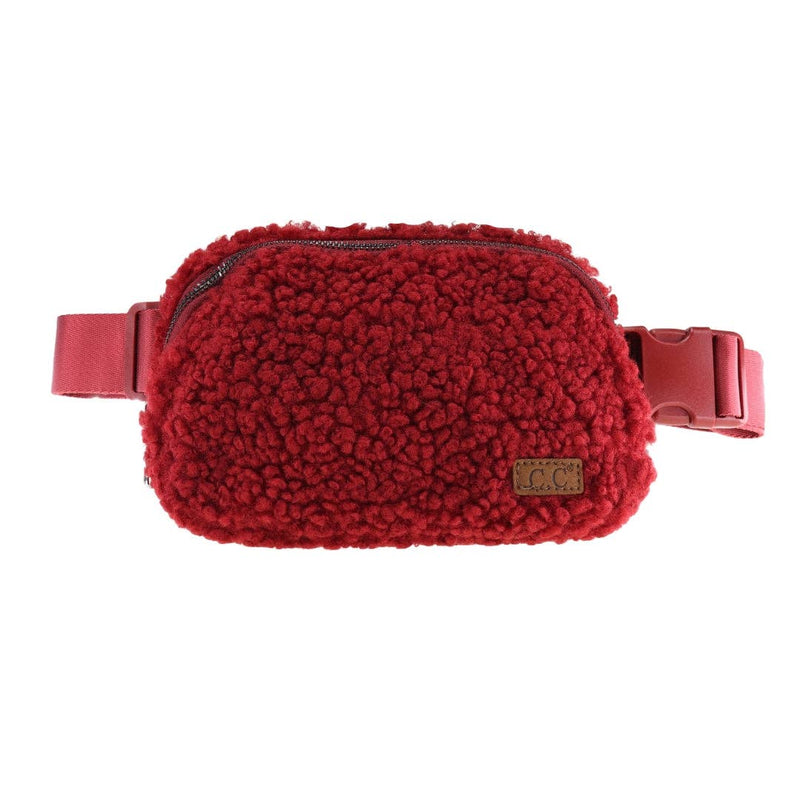 Sherpa Belt Bag-Burgundy