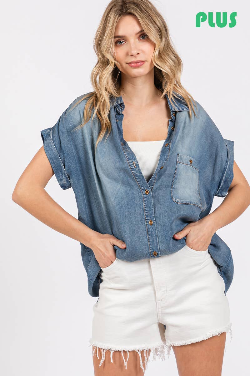 Bleachout Denim Shirt