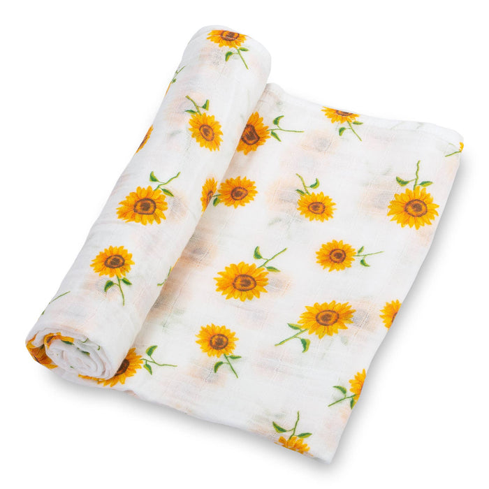 LollyBanks - Sunflower Fields Baby Swaddle Blanket