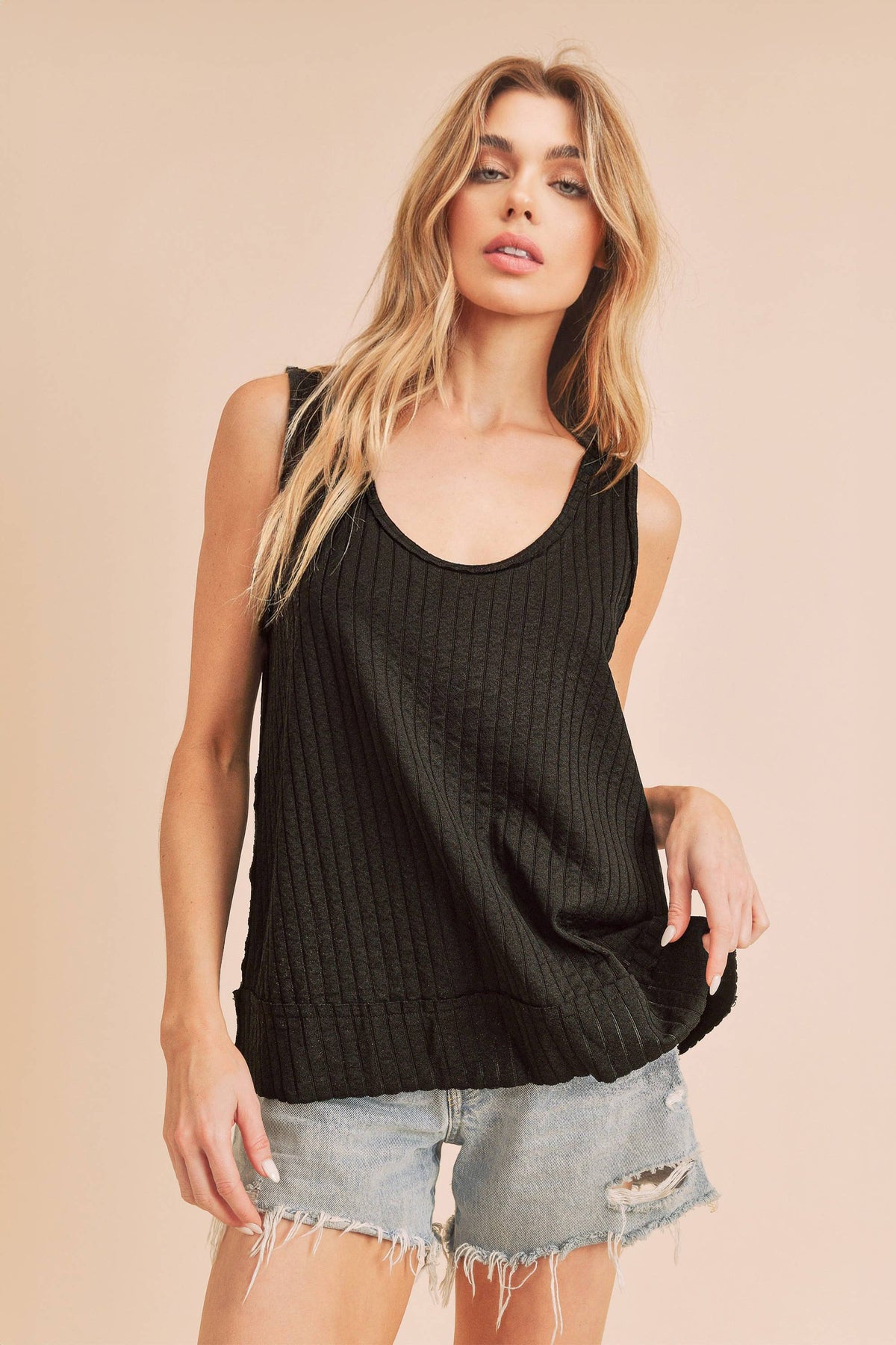 The Flora Tank - Black