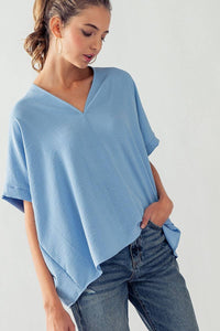 Blue Over You Vneck Top