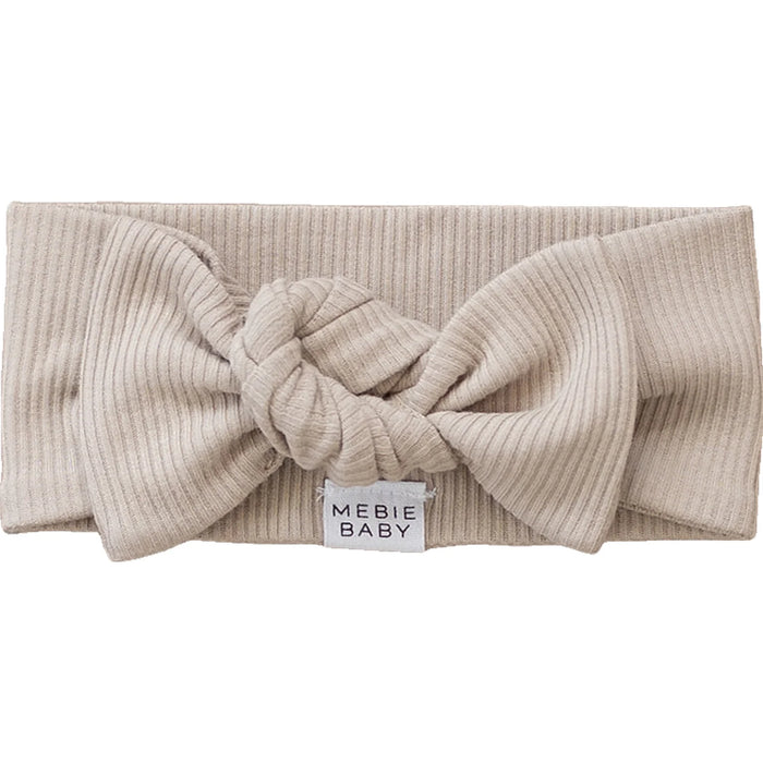 Mebie Baby Organic Cotton Ribbed Head Wrap - Oatmeal