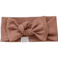 Mebie Baby Organic Cotton Ribbed Head Wrap - Dusty Rose