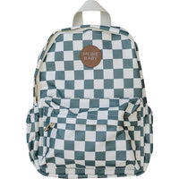 Mebie Baby Green Checkered Mini Backpack