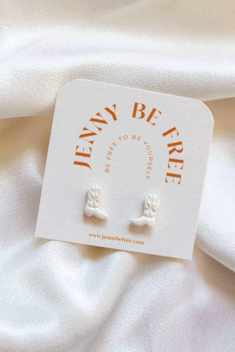 Jenny Be Free - Mini Boot Studs: White Opal