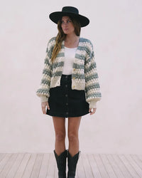 Rylee and Cru Boxy Crop Cardigan