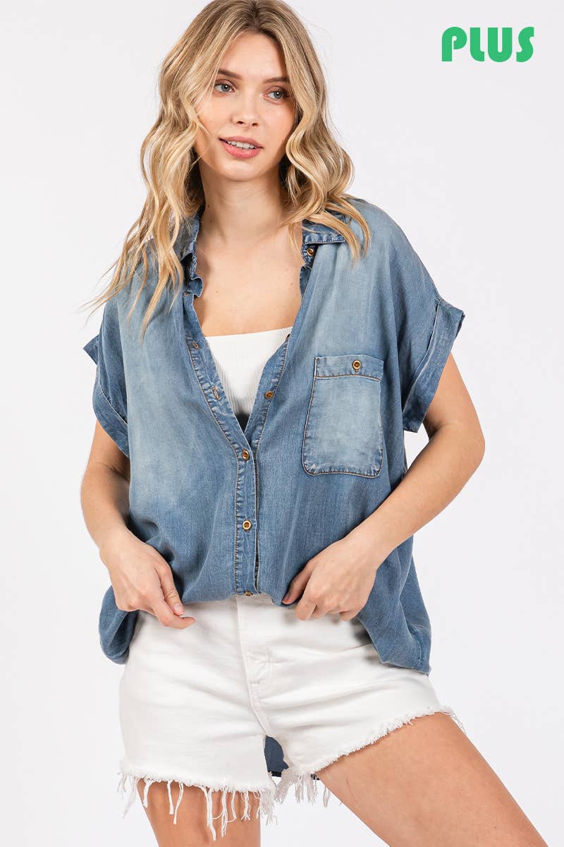 Bleachout Denim Shirt