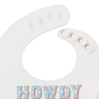 JuJuBe - Silicone Bib Howdy Partner Blue