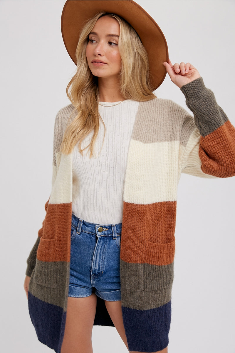 Color Block Cardi