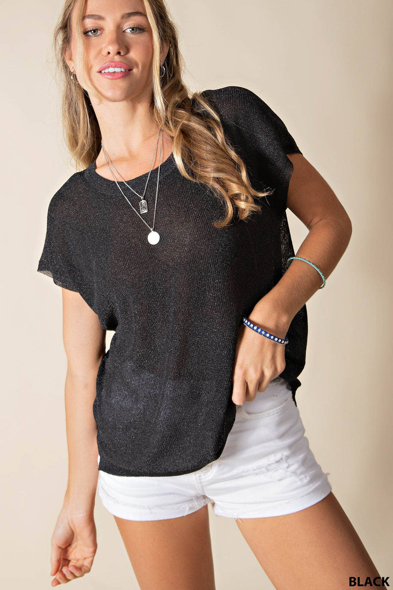 Basic Sweater Top - Black