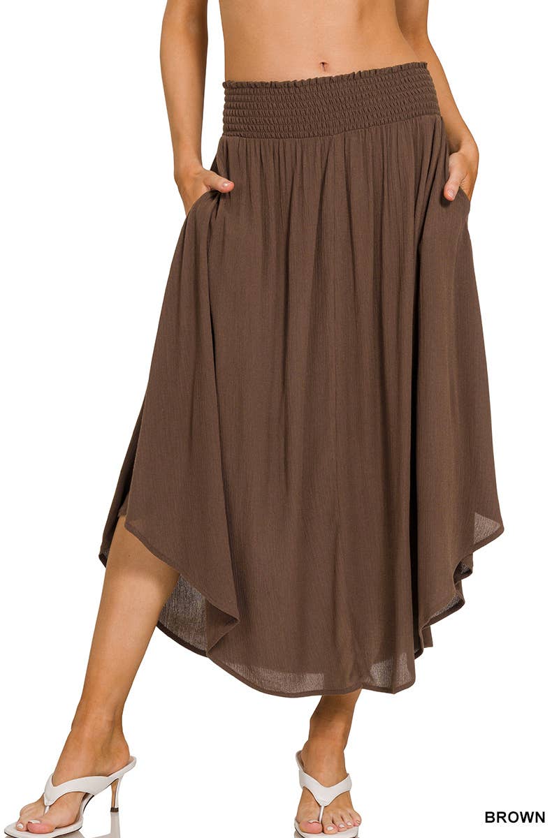 The Hazel Maxi Skirt - Brown