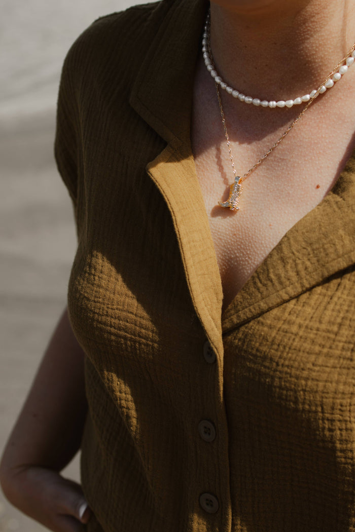 Jenny Be Free - Necklace: Lainey: Gold