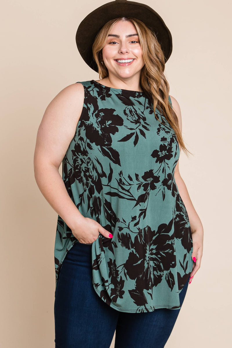 Floral Tunic Tank - Plus