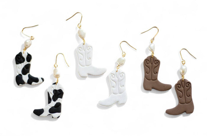 Jenny Be Free - Coastal Boots: Cow Print