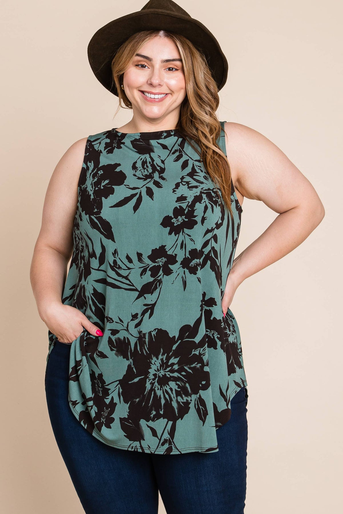 Floral Tunic Tank - Plus