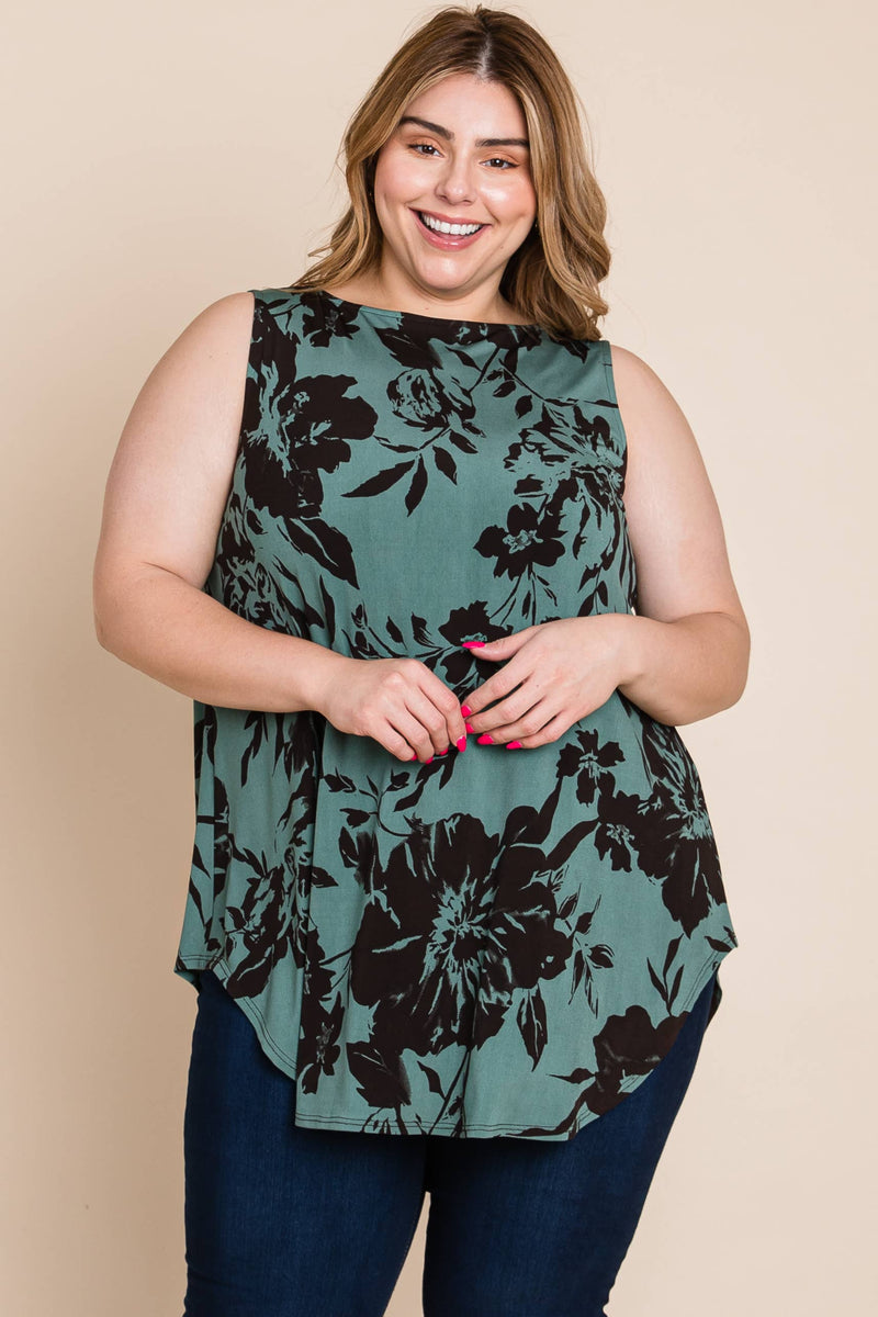 Floral Tunic Tank - Plus