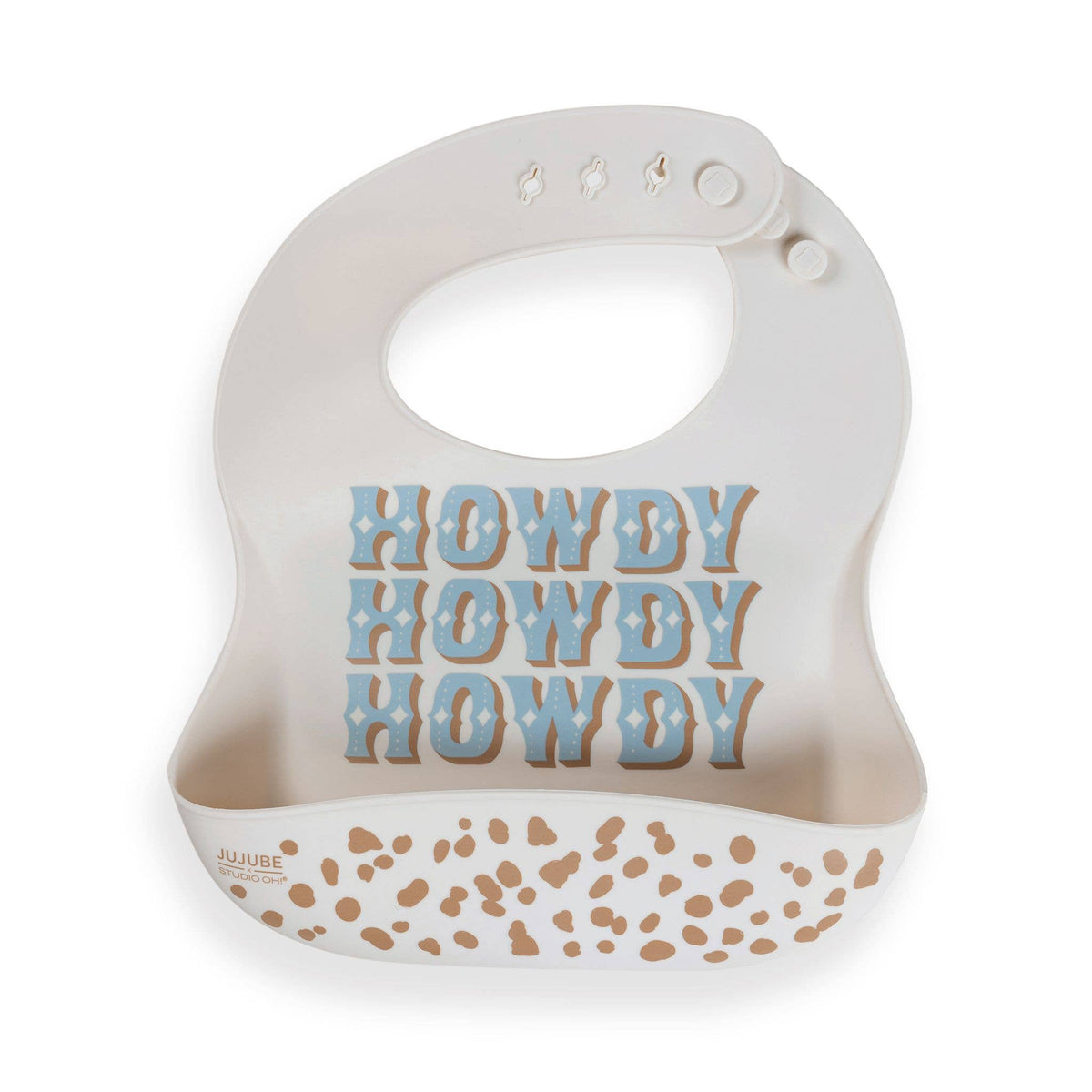 JuJuBe - Silicone Bib Howdy Partner Blue