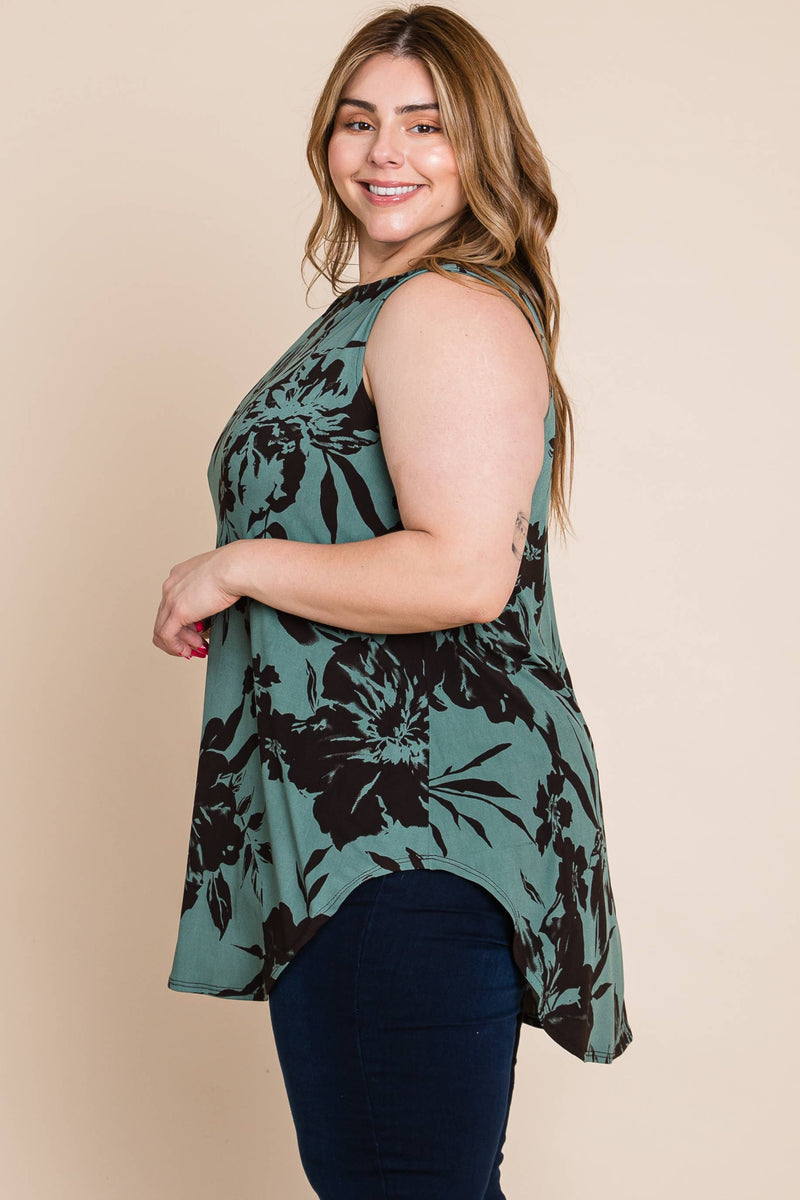 Floral Tunic Tank - Plus