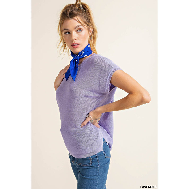 Basic Sweater Top - Lavender