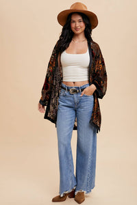 The Burnout Velvet Kimono