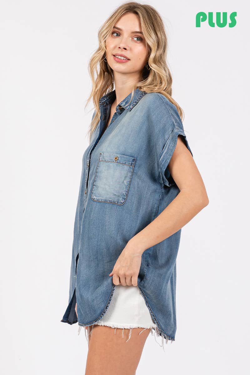 Bleachout Denim Shirt