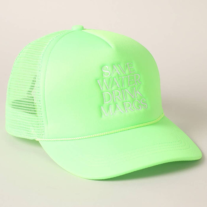 Save Water Drink Margs Embroidered Trucker Cap