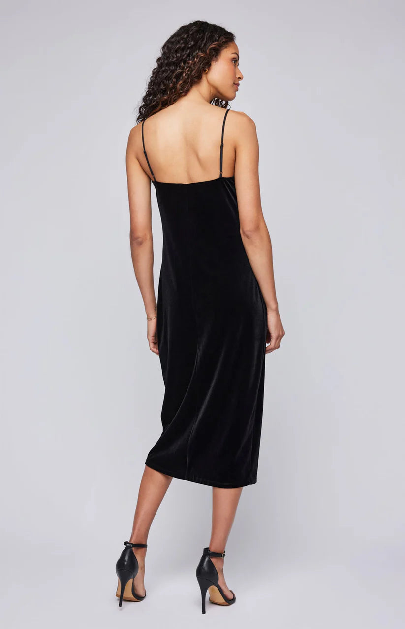 Gentle Fawn Jolene Velvet Midi Dress-Black