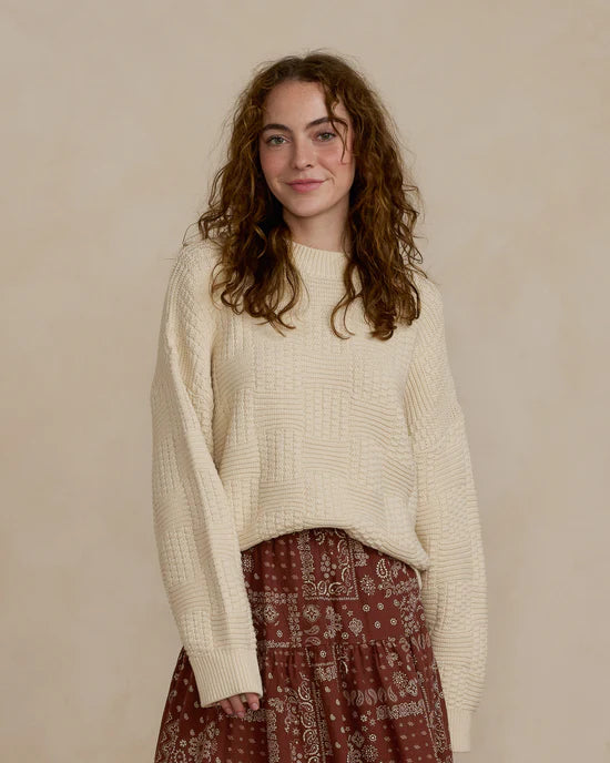 Rylee and Cru Carolina Sweater - Natural Check