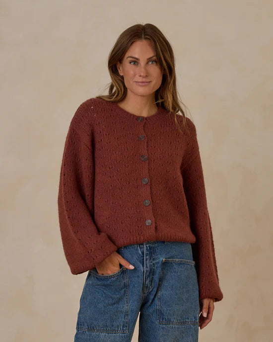 Rylee and Cru Cheyenne Cardigan - Brick