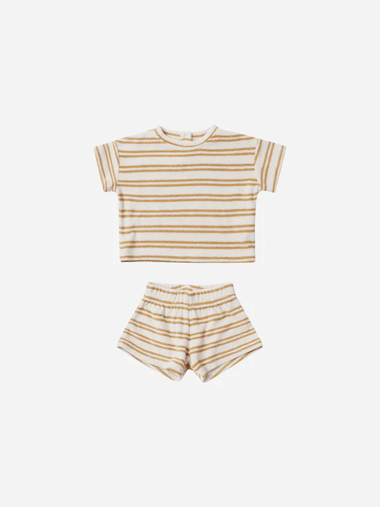 Quincy Mae Terry Tee Set-Honey