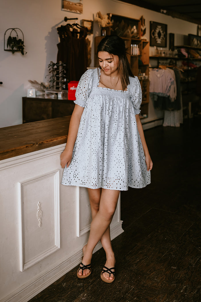 Rylee & Cru Milan Dress-Light Blue