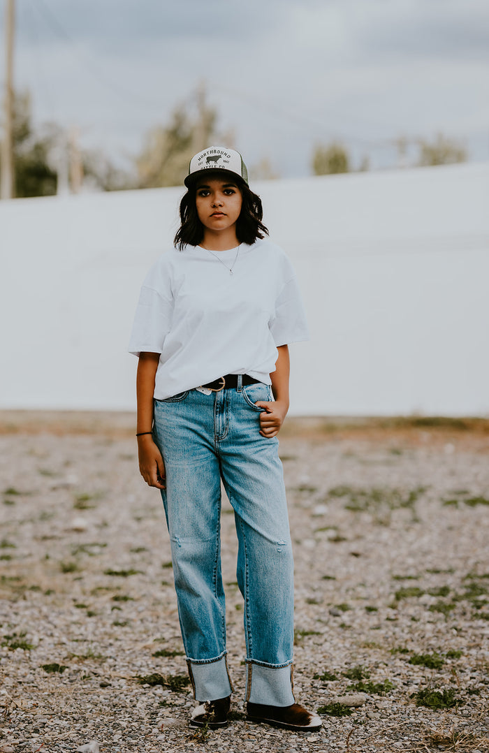 Brunette The Label Boxy Tee, white