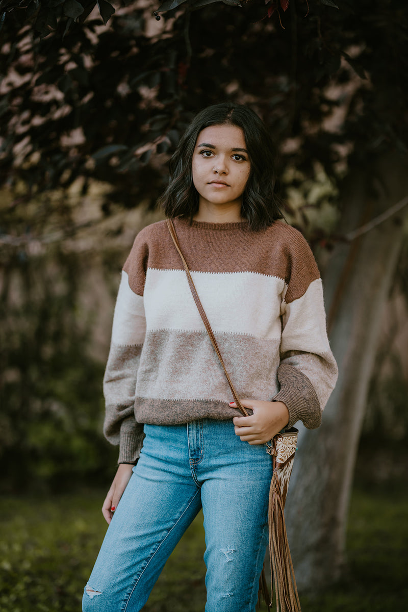 The Penelope Color Block Sweater - 2 Colors