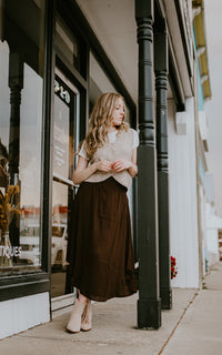 The Hazel Maxi Skirt - Brown