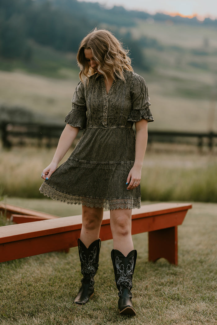 Stone Embroidered Dress