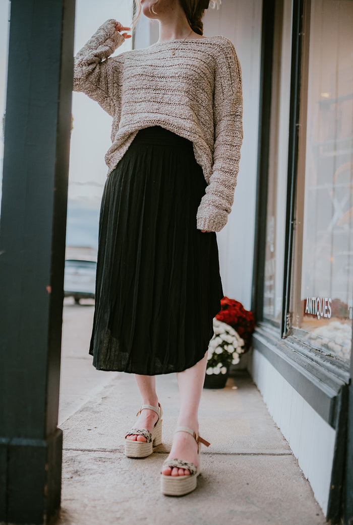 The Breeze Maxi Skirt - Black