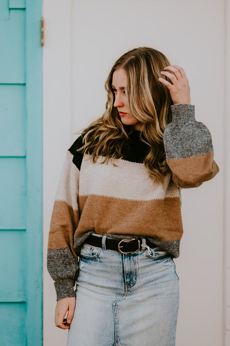 The Penelope Color Block Sweater - 2 Colors