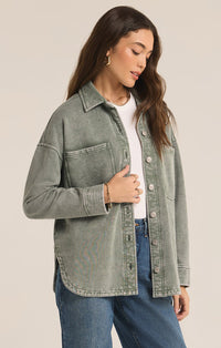 Z Supply All Day Knit Jacket, Palm Green