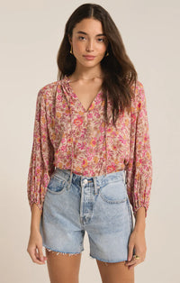 Z Supply Carine Lima Floral Top