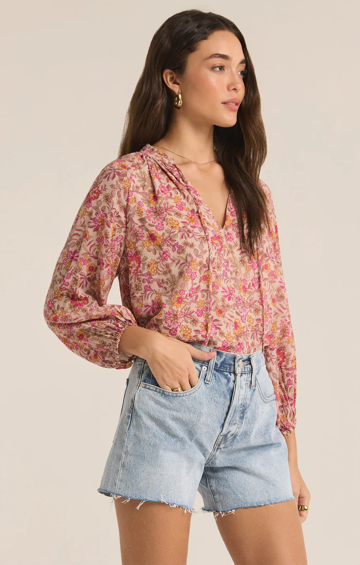 Z Supply Carine Lima Floral Top