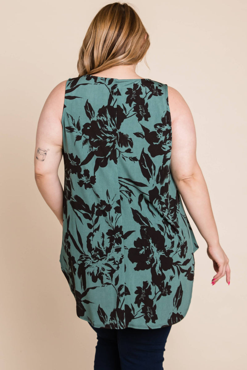 Floral Tunic Tank - Plus