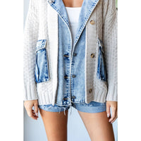 The Denim Layered Knit Jacket