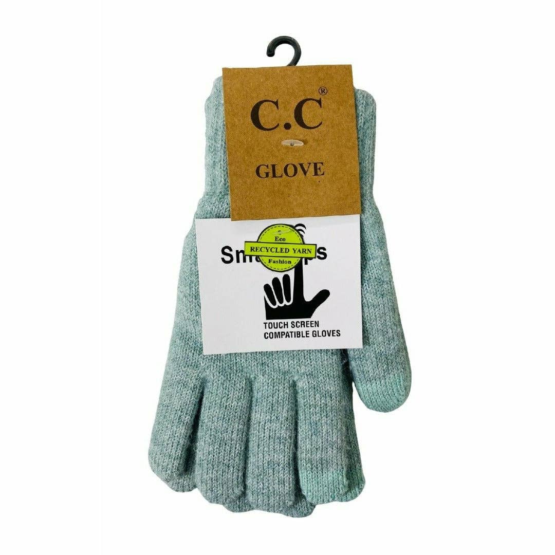 C.C Beanie - Soft Knit C.C Gloves: Heather Mint