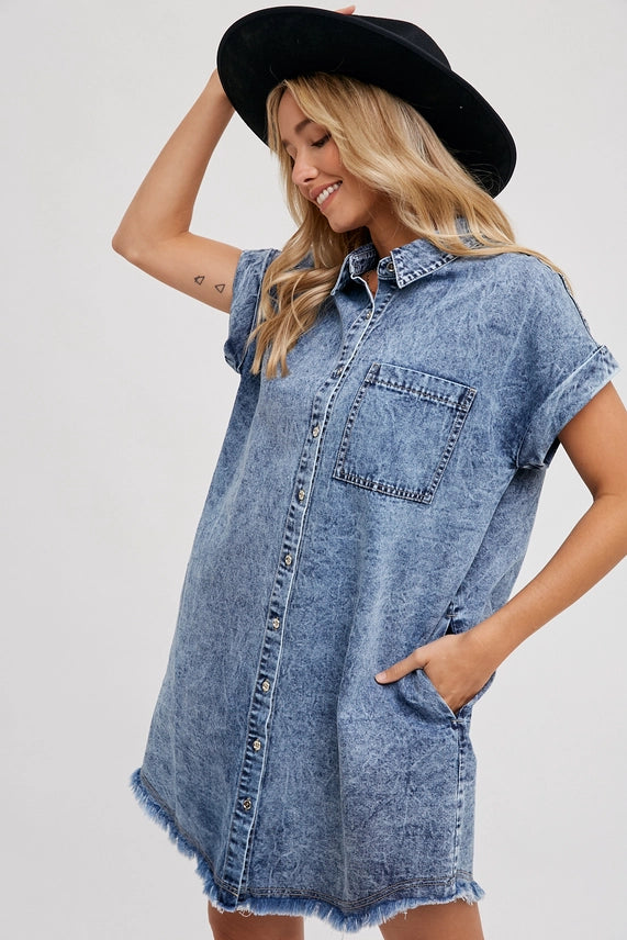 The Fraya Denim Shirt Dress