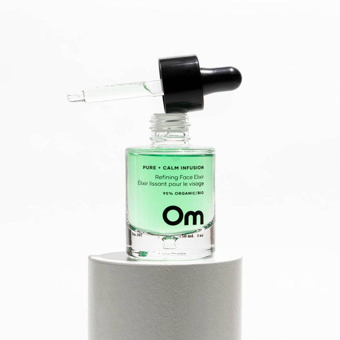 Om Organics Skincare - Pure + Calm Infusion Refining Face Elixir: Full Size - 30 ml